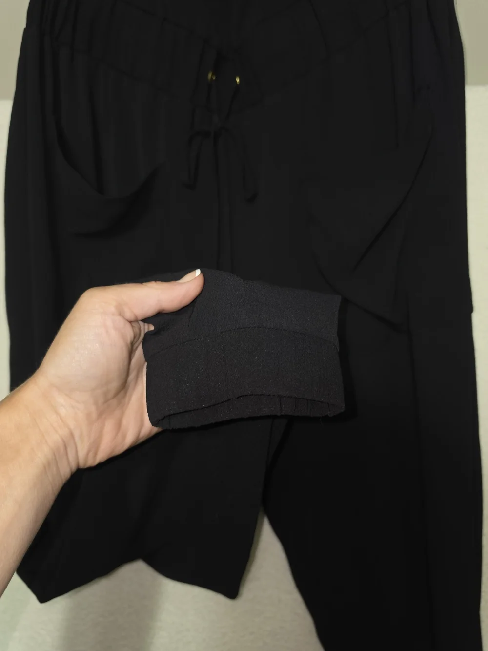 Michael Kors Black Sleeveless Jumpsuit with Tassel Drawstring